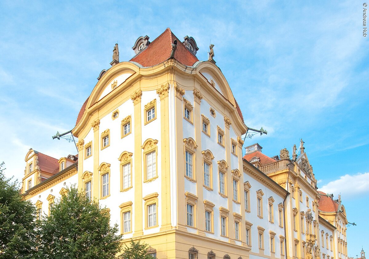 Der Eckturm des Westflügels im Deutschordensschloss in Ellingen