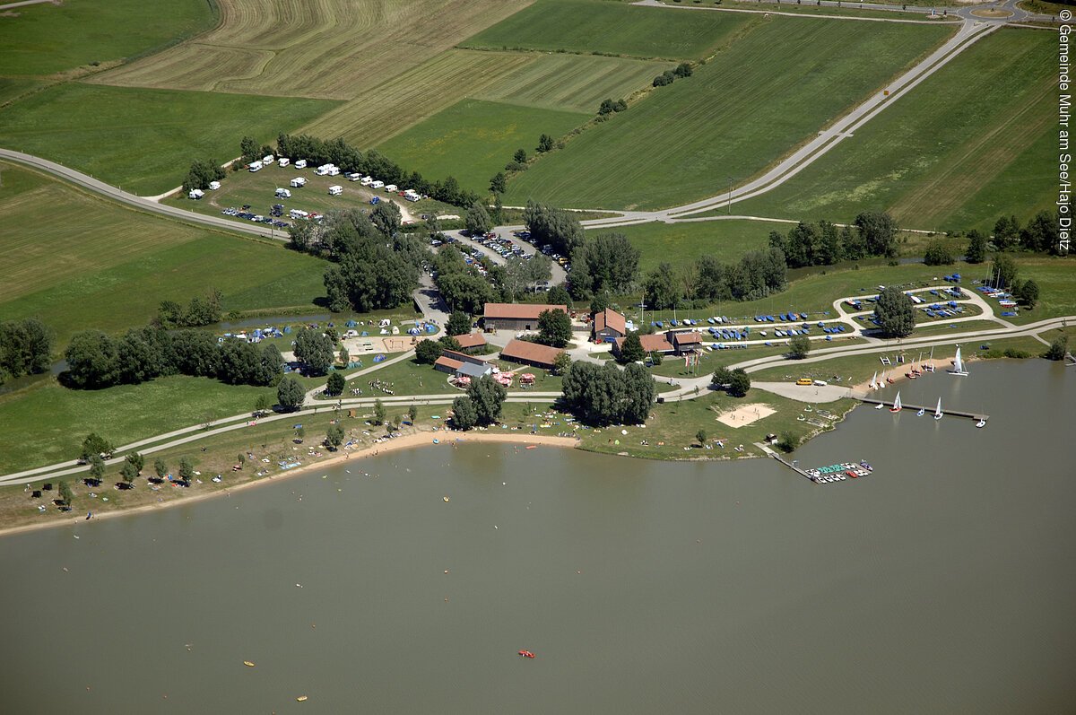 Wohnmobilstellplatz Muhr am See Nürnberg Luftbild Hajo Dietz