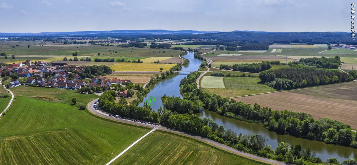 Panorama Blick über den Altmühlzuleiter in Gern